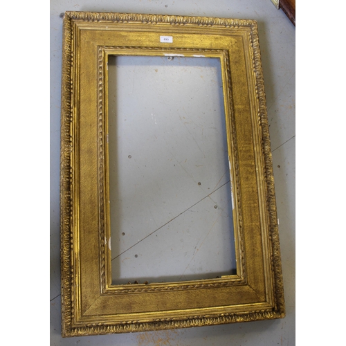 893 - Two 19th Century gilt frames, apertures, 65cms x 35cms and 65cms x 34cms