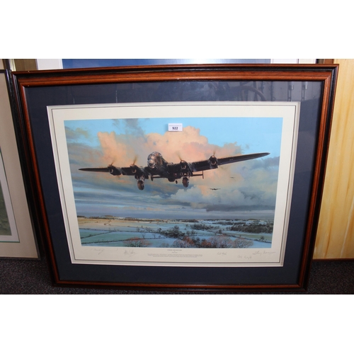 922 - Robert Taylor, limited edition print, 'Strike & Return', signed by various aircrew, 40cms x 60cms