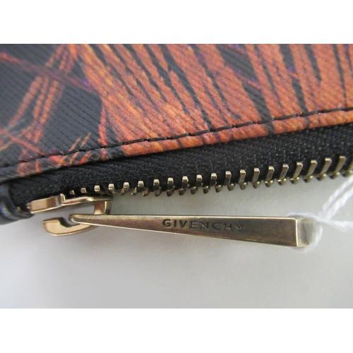 93 - Givenchy, peacock feather print clutch bag