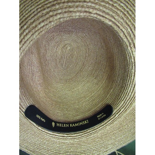 78 - Helen Kaminski, ladies raffia sun hat, together with a quantity of various bags, purses, leather glo... 