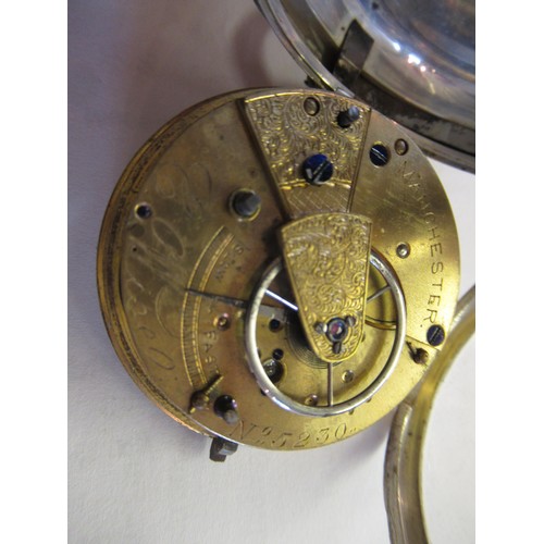 770 - Silver cased open face pocket watch , a small quantity of costume jewellery and a ladies Rotary wris... 