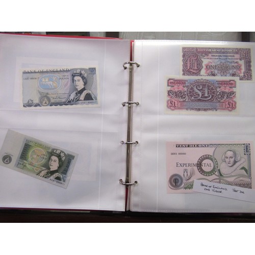 807 - Two folders containing a quantity of World bank notes