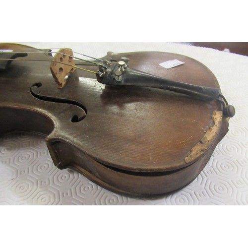 362 - Violin (for restoration) with 14in back