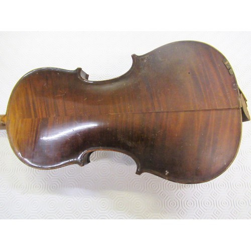 362 - Violin (for restoration) with 14in back