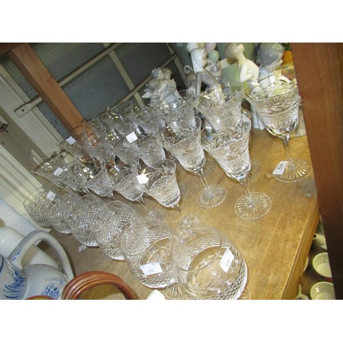 472 - Royal Brierley cut crystal part suite of drinking glasses