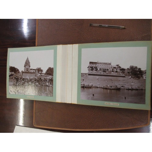 369 - Album of photographs, views of Benares, presented by the Maharaja of Benares, containing thirty one ... 