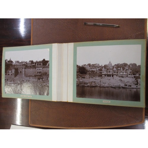 369 - Album of photographs, views of Benares, presented by the Maharaja of Benares, containing thirty one ... 