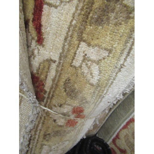 1 - Turkish Ziegler design carpet of all-over floral design with beige ground and borders, 417cms x 285c... 