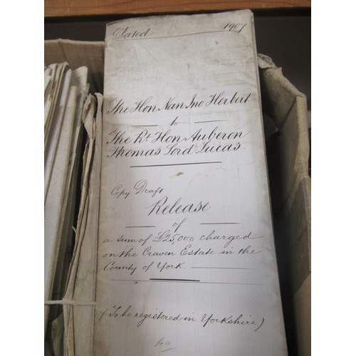 301 - Boxed large quantity of various indentures and other ephemera