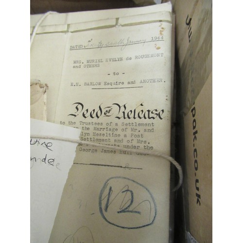 301 - Boxed large quantity of various indentures and other ephemera