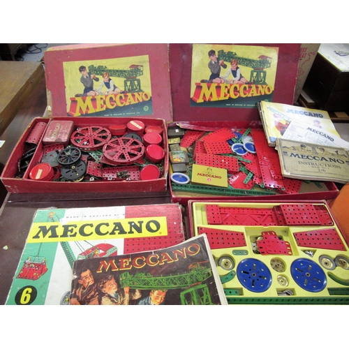 140 - Six various boxes containing a large collection of early Meccano