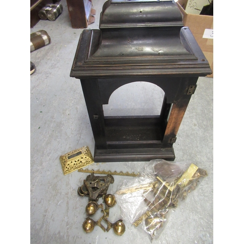 18th Century ebonised bracket clock case, complete with the original mounts