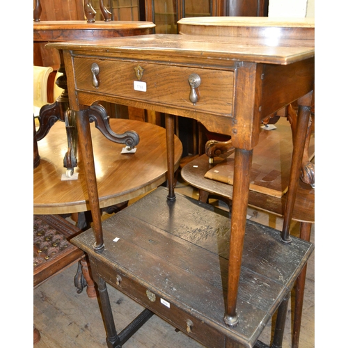 1788 - Small reproduction oak side table in 18th Century style, 72cms high x 71cms wide x 52cms deep