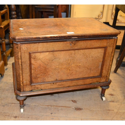 1831 - Victorian figured walnut part Canterbury whatnot (at fault)