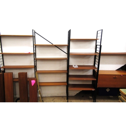 1837 - Large quantity of Ladderax modular shelving to include:  bureau unit with fall front, one large and ... 