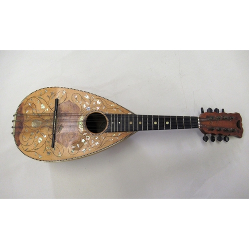 209 - Jerome Thibouville Lamy, Paris, mother of pearl inlaid mandolin