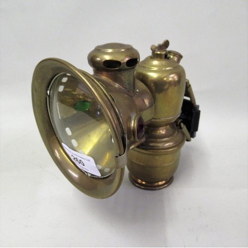 260 - Joseph Lucas Ltd., brass carbide bicycle lamp, Lucia