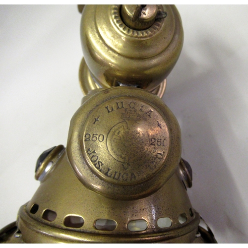 260 - Joseph Lucas Ltd., brass carbide bicycle lamp, Lucia