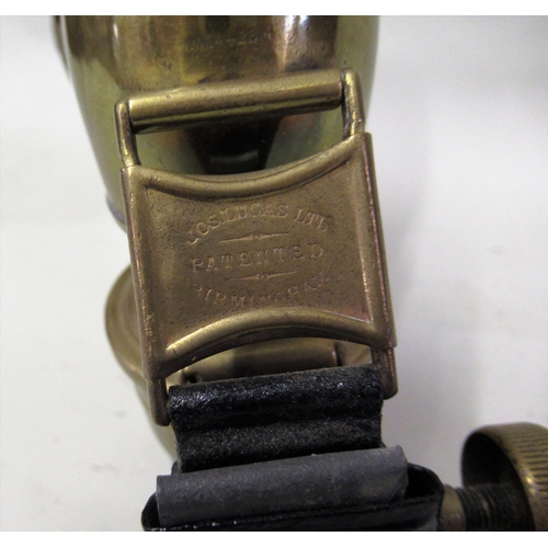 260 - Joseph Lucas Ltd., brass carbide bicycle lamp, Lucia