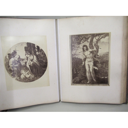 280 - 19th Century leather bound volume, photographs of Old Master pictures and Italian architecture