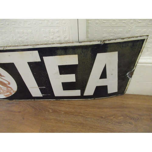 317 - Large 19th / early 20th Century Lipton's tea enamel sign with Royal Coat of Arms, 6ft 12ins