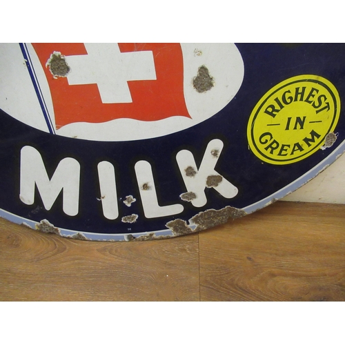 318 - Original early 20th Century Nestle's Milk oval sign, 2ft 32ins