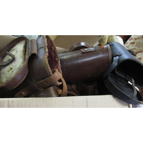 368 - Four pairs of World War II binoculars including Barr & Stroud and Bell & Ross, together with various... 