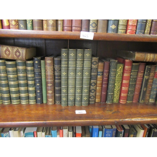 425 - Seven volumes, ' Works of Thomas Hardy ', four volumes, ' Works of S. Laing ' and a quantity of othe... 