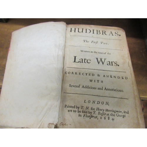 427 - One volume, ‘ Hudibras, The First Part ’ printed London by T.N. for Henry Herringman, 1684 together ... 