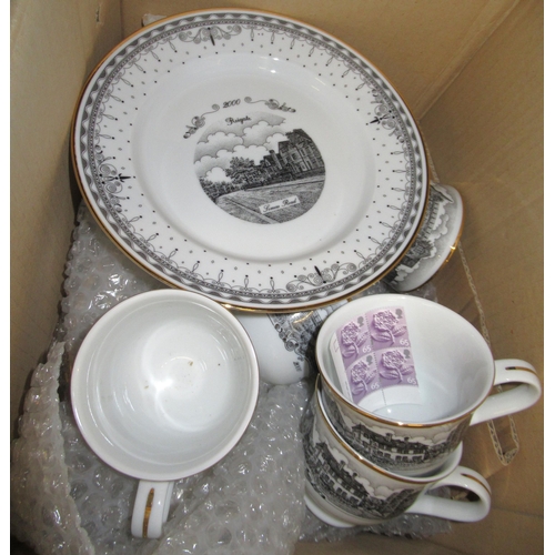 454 - Porcelain tea service commemorating Reigate 2000 in original box