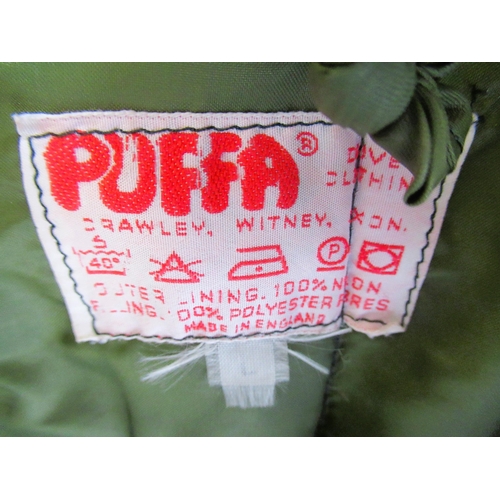 59 - Original Puffa jacket, size L and a John Partridge raincoat