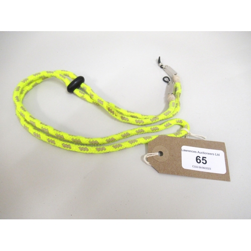 65 - Loewe, yellow neck cord for sunglasses / reading glasses