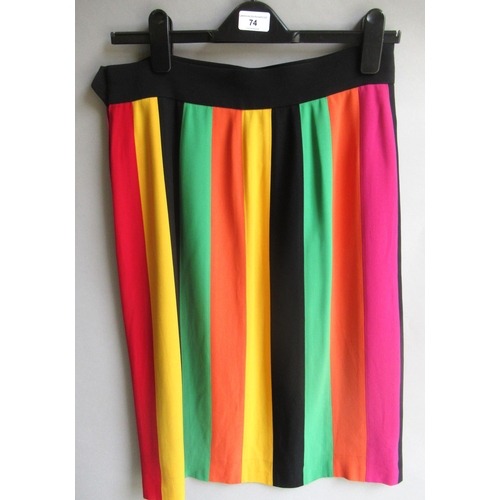 74 - Moschino Couture, multicolour striped skirt, size 14