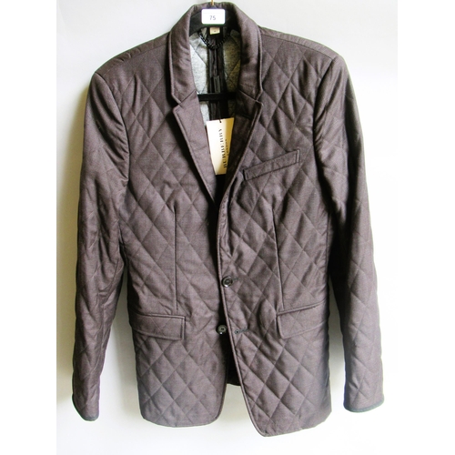 75 - Burberry, London, gentleman's diamond quilted blazer, size 48