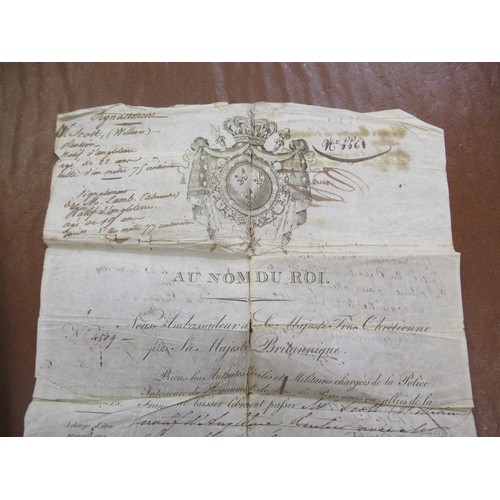 220 - 19th Century passport issued to Robert Henry Dudley Scott, signed by Henry John Viscount Palmerston ... 