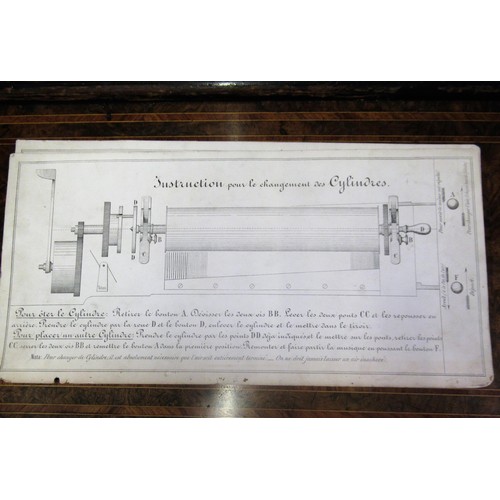 1838 - 19th Century walnut and ebonised orchestra, cylinder musical box, by T. Greiner, Geneva (Rivenc & Co... 