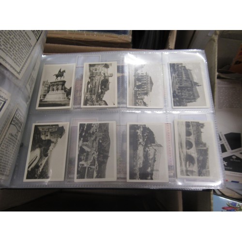 319 - Four albums containing a collection of odds of cigarette cards from manufacturers A&B (including Sca... 