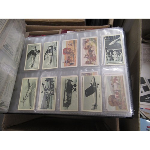 319 - Four albums containing a collection of odds of cigarette cards from manufacturers A&B (including Sca... 