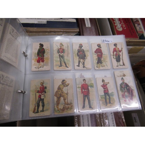 319 - Four albums containing a collection of odds of cigarette cards from manufacturers A&B (including Sca... 