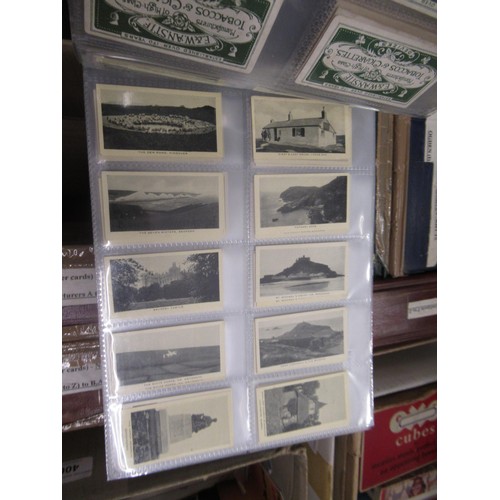 319 - Four albums containing a collection of odds of cigarette cards from manufacturers A&B (including Sca... 