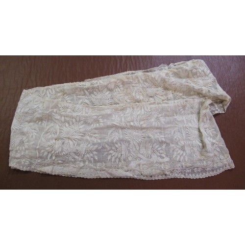 105 - Small collection of early lacework clothing, and trimmings