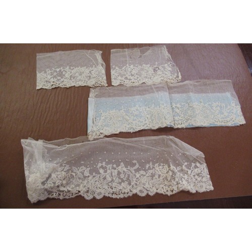 105 - Small collection of early lacework clothing, and trimmings