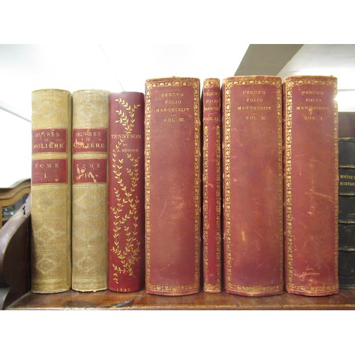 425 - Seven volumes, ' Works of Thomas Hardy ', four volumes, ' Works of S. Laing ' and a quantity of othe... 