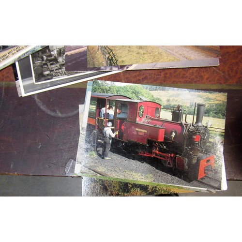 293 - Box containing a quantity of various postcards, some railway related, together with an album contain... 