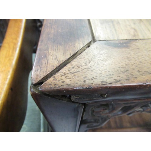 1864 - Late 19th / early 20th Century Chinese rectangular hardwood two tier jardiniere stand