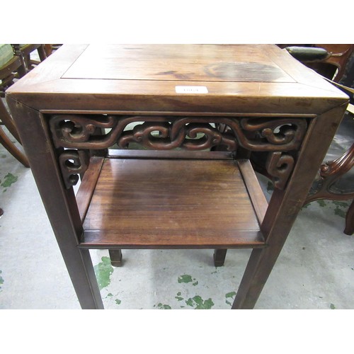 1864 - Late 19th / early 20th Century Chinese rectangular hardwood two tier jardiniere stand