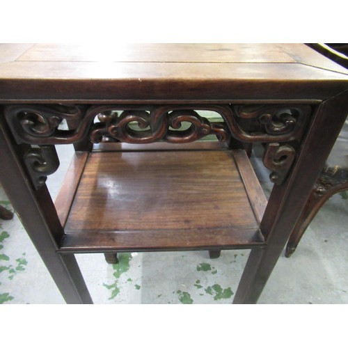 1864 - Late 19th / early 20th Century Chinese rectangular hardwood two tier jardiniere stand