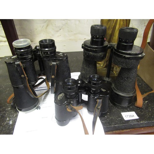 243 - Cased pair of Binoprism Second World War British military issue binoculars, by N.I.L., together with... 