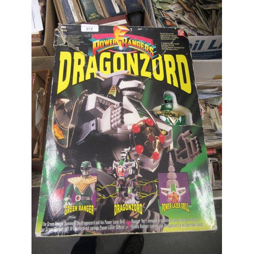 372 - Power Rangers boxed green Dragonzord  by Bandai 1993