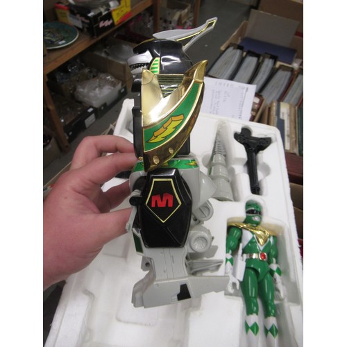 372 - Power Rangers boxed green Dragonzord  by Bandai 1993